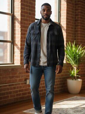 Duer Button Up, Size M